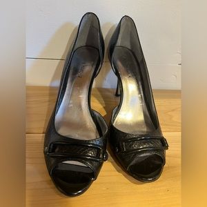 Final Sale $5 ✨ Anne Klein black peep toe heel size 8M
